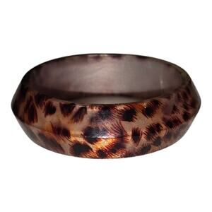 Treska Leopard Print Bangle Bracelet